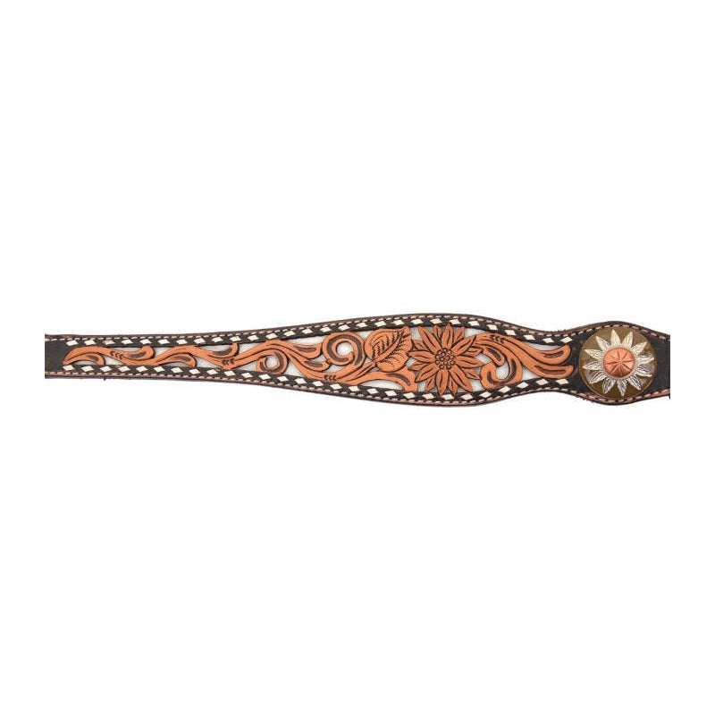 Circle Y White Daisy Filigree Breast Collar STYLE 2