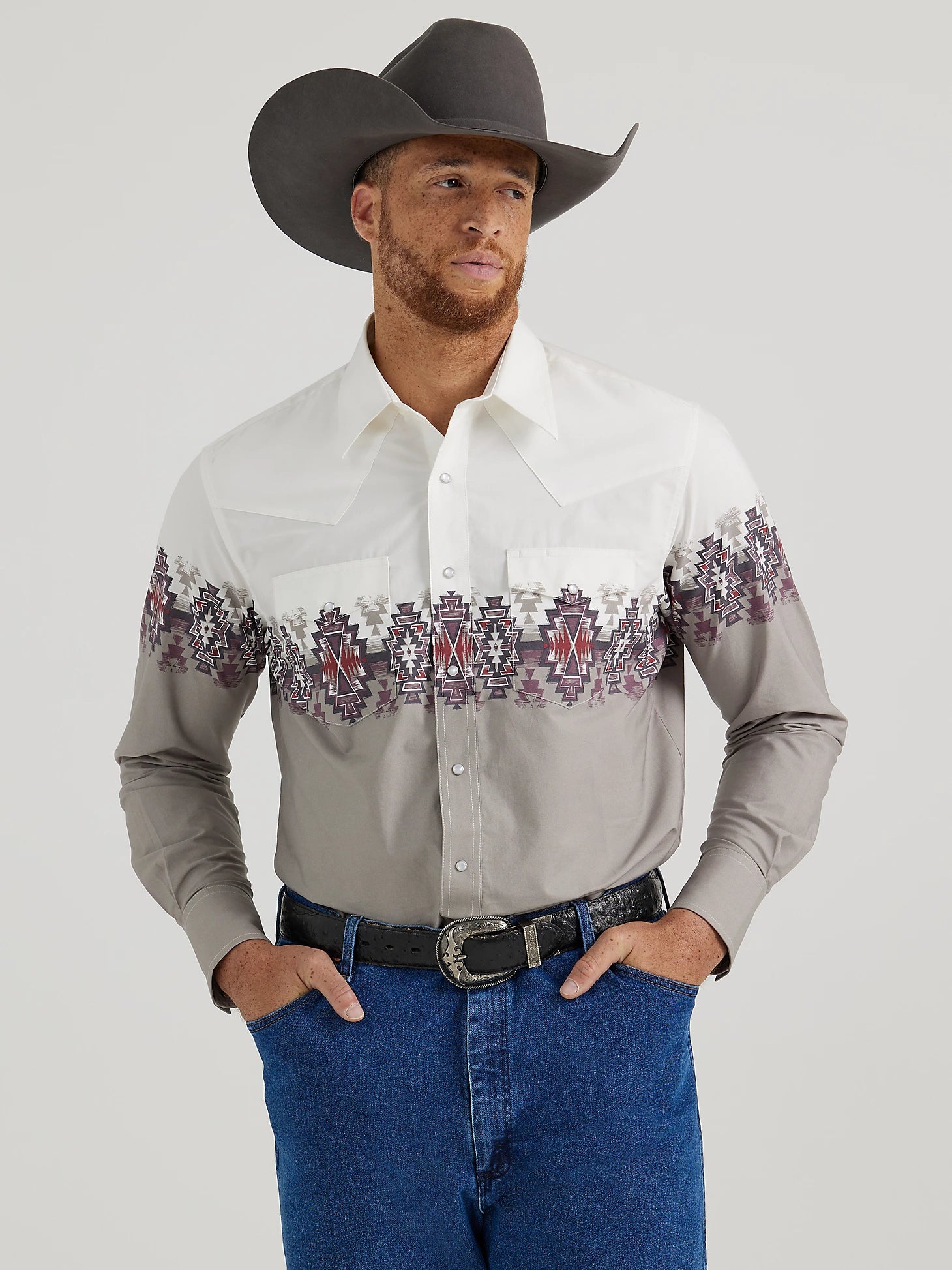 Wrangler Checotah Men's Western Long Sleeve Shirt STYLE 112344420