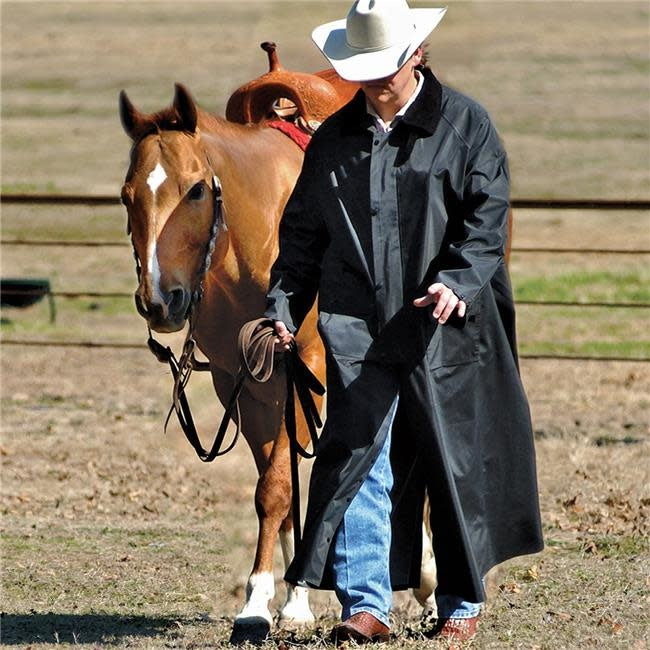 Double S Adult Saddle Slicker in Black STYLE 1213001