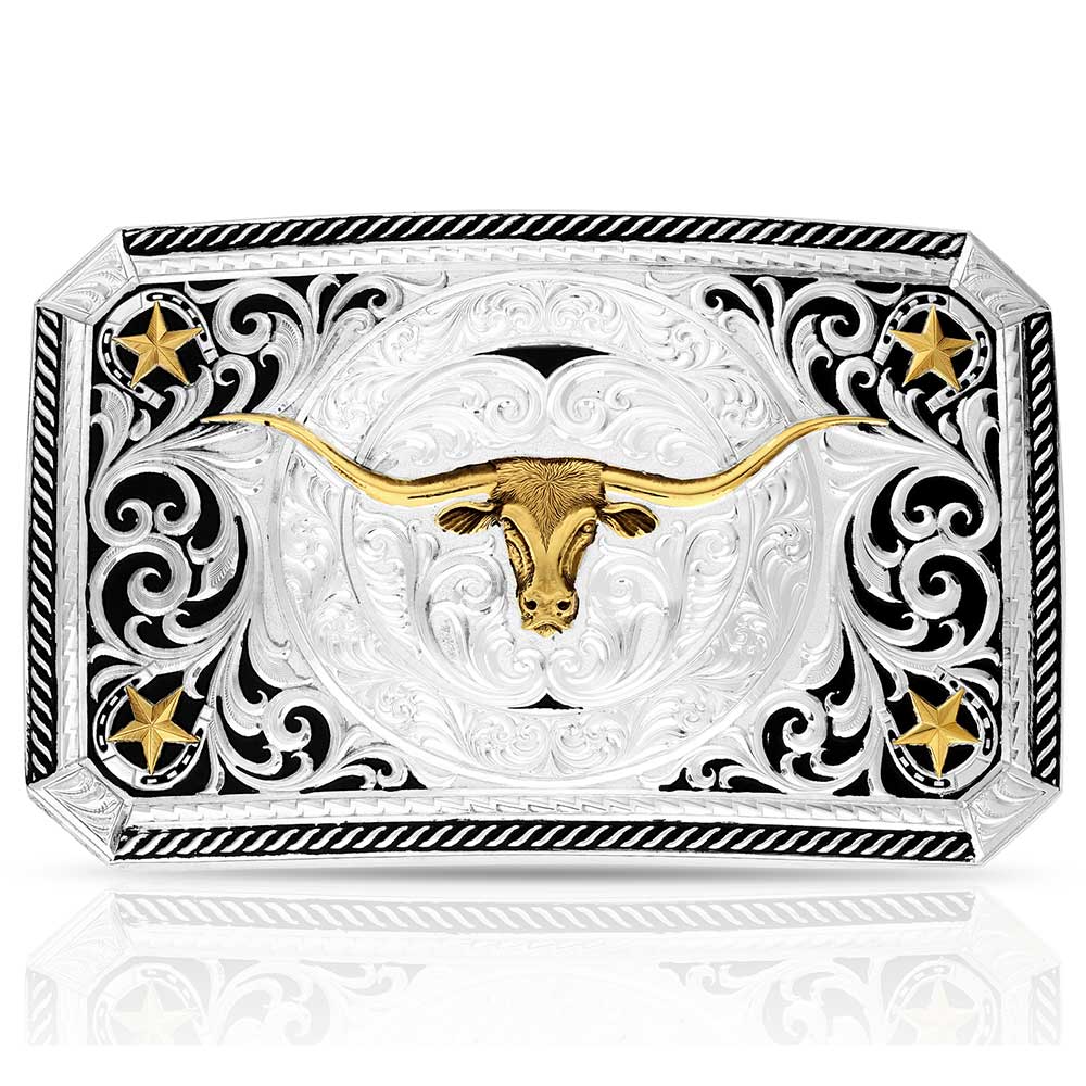 Montana Silversmiths Longhorn Cattle Drive Buckle STYLE 55810