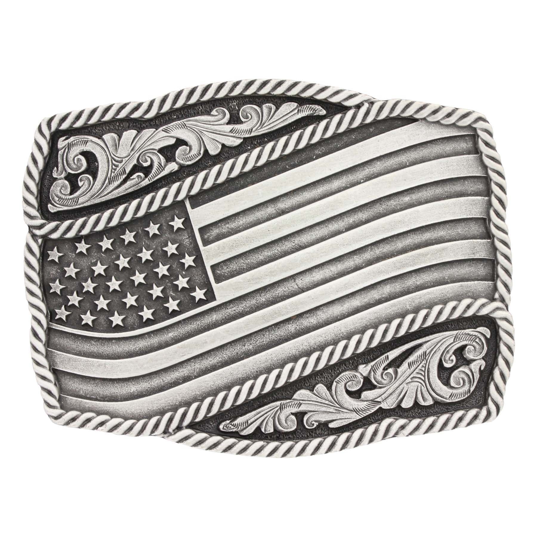 Montana Silversmiths Attitude American Flag Buckle STYLE A590S