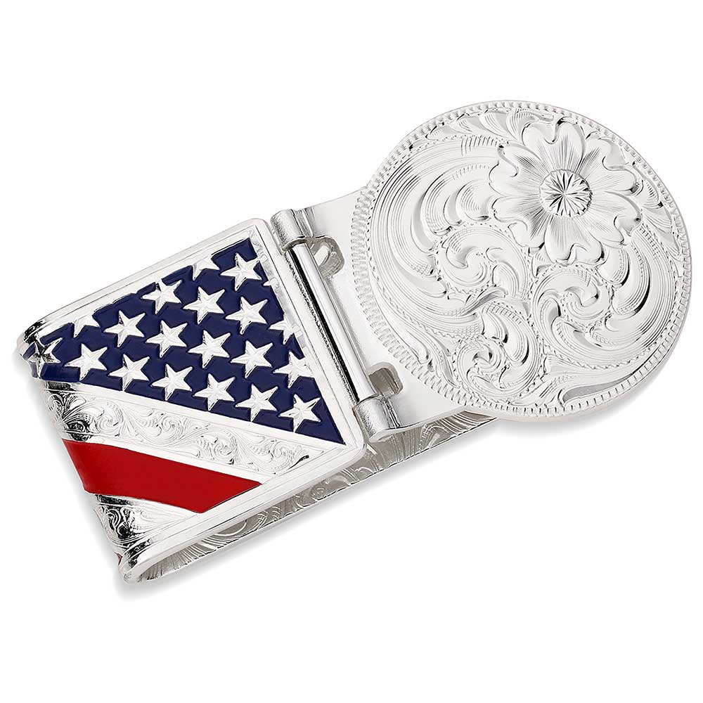 Montana Silver Smiths American Made Liberty Hinged Money Clip STYLE AMMCL5973NF