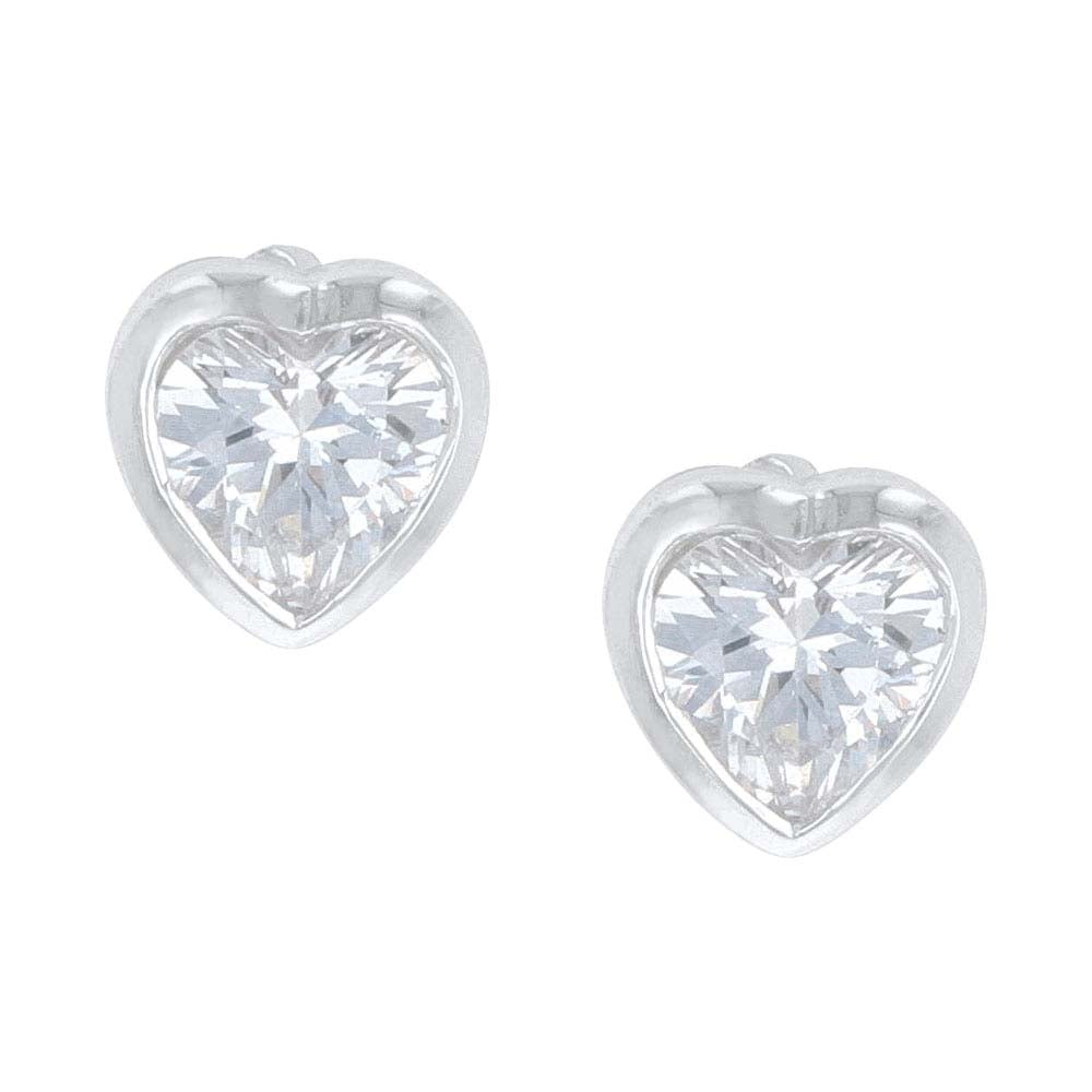 Montana Silversmiths Tiny Heart Crystal Post Earrings STYLE ER4476