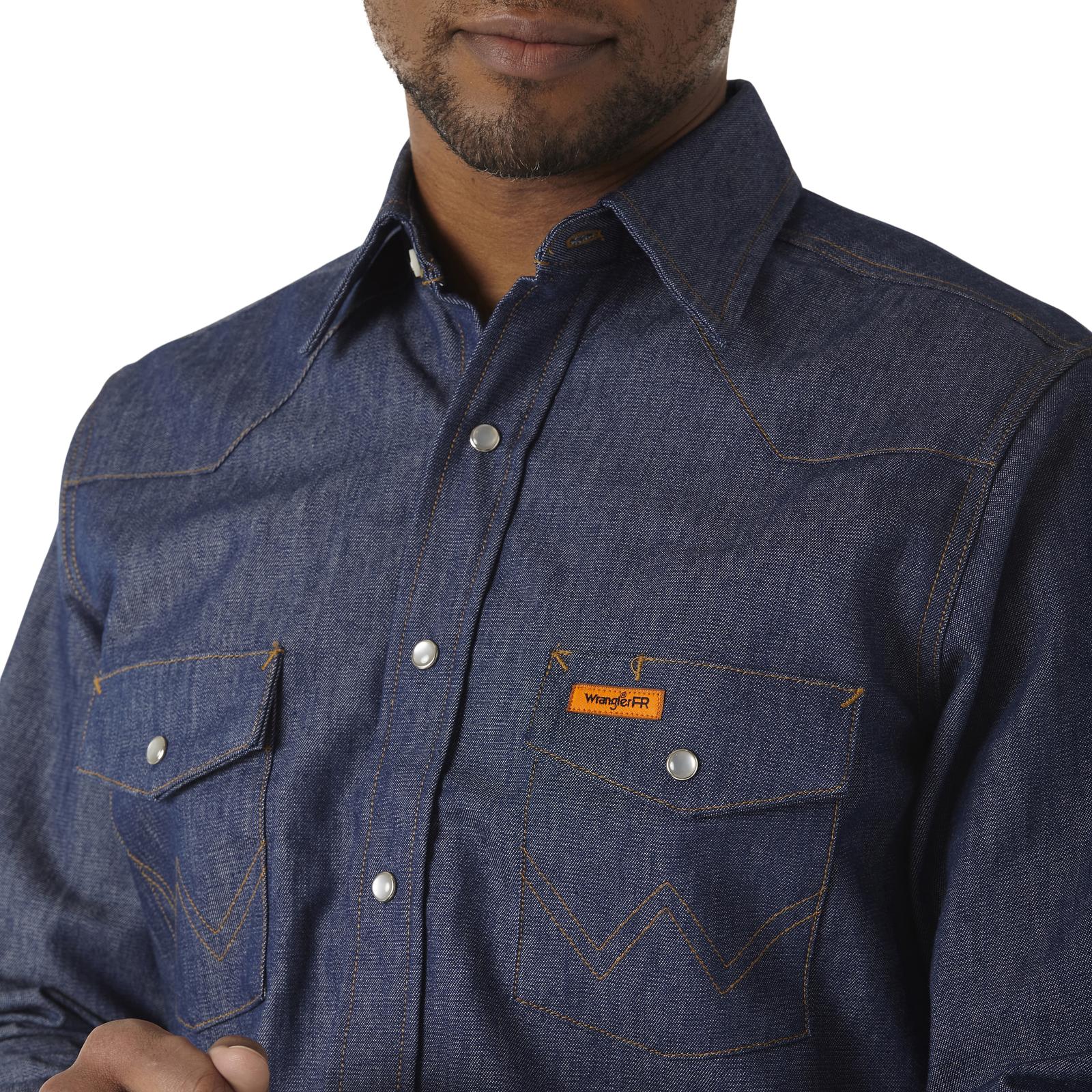 Wrangler Men's FR Flame Resistant Long Sleeve Twill Work Shirt STYLE FR12127