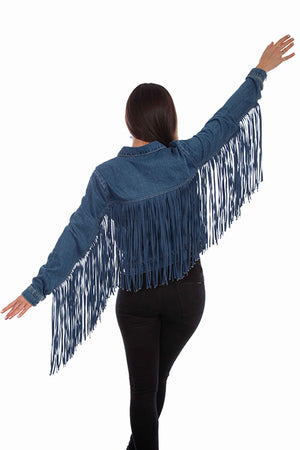 Scully Women's Fringe Denim Jacket STYLE HC711