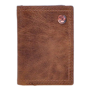 Hooey Smooth Brown Trifold Wallet STYLE HTF001-BR