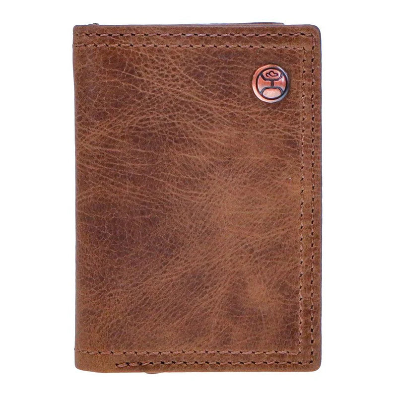 Hooey Smooth Brown Trifold Wallet STYLE HTF001-BR