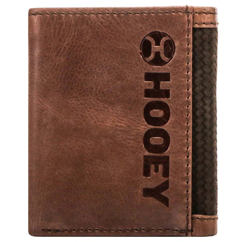 Hooey Trifold Basketweave Wallet STYLE HTR002-BR