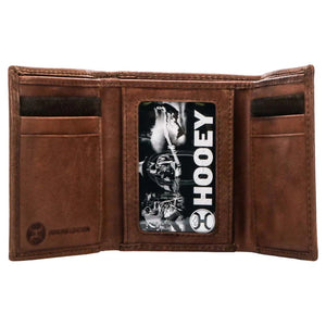Hooey Trifold Basketweave Wallet STYLE HTR002-BR