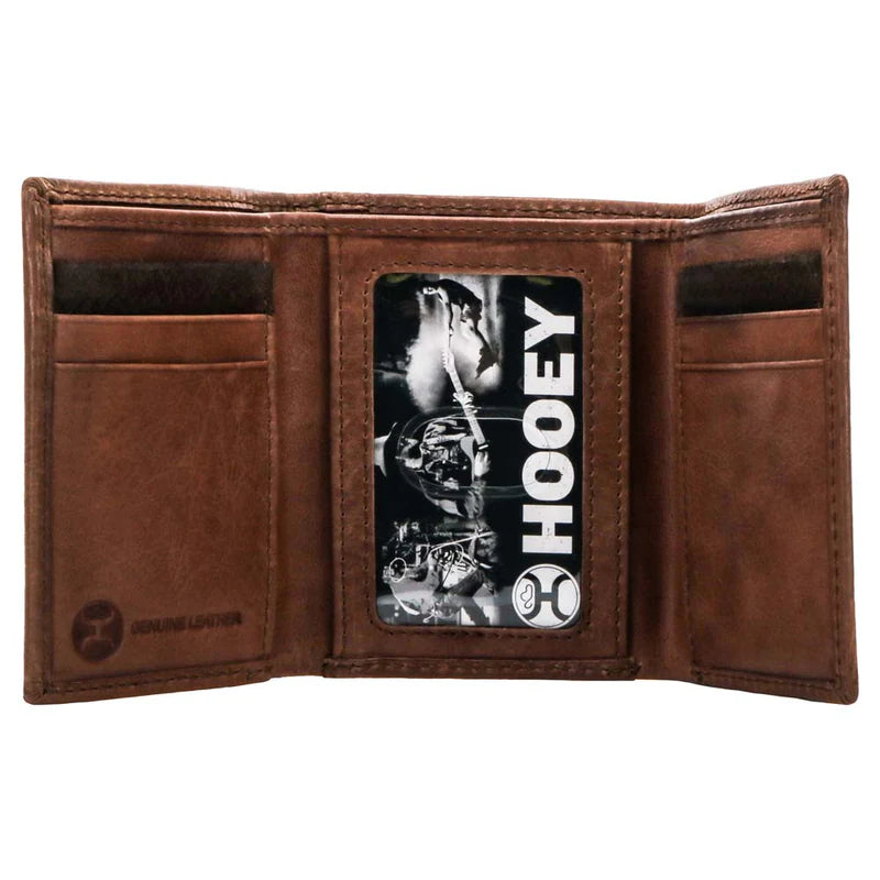 Hooey Trifold Basketweave Wallet STYLE HTR002-BR