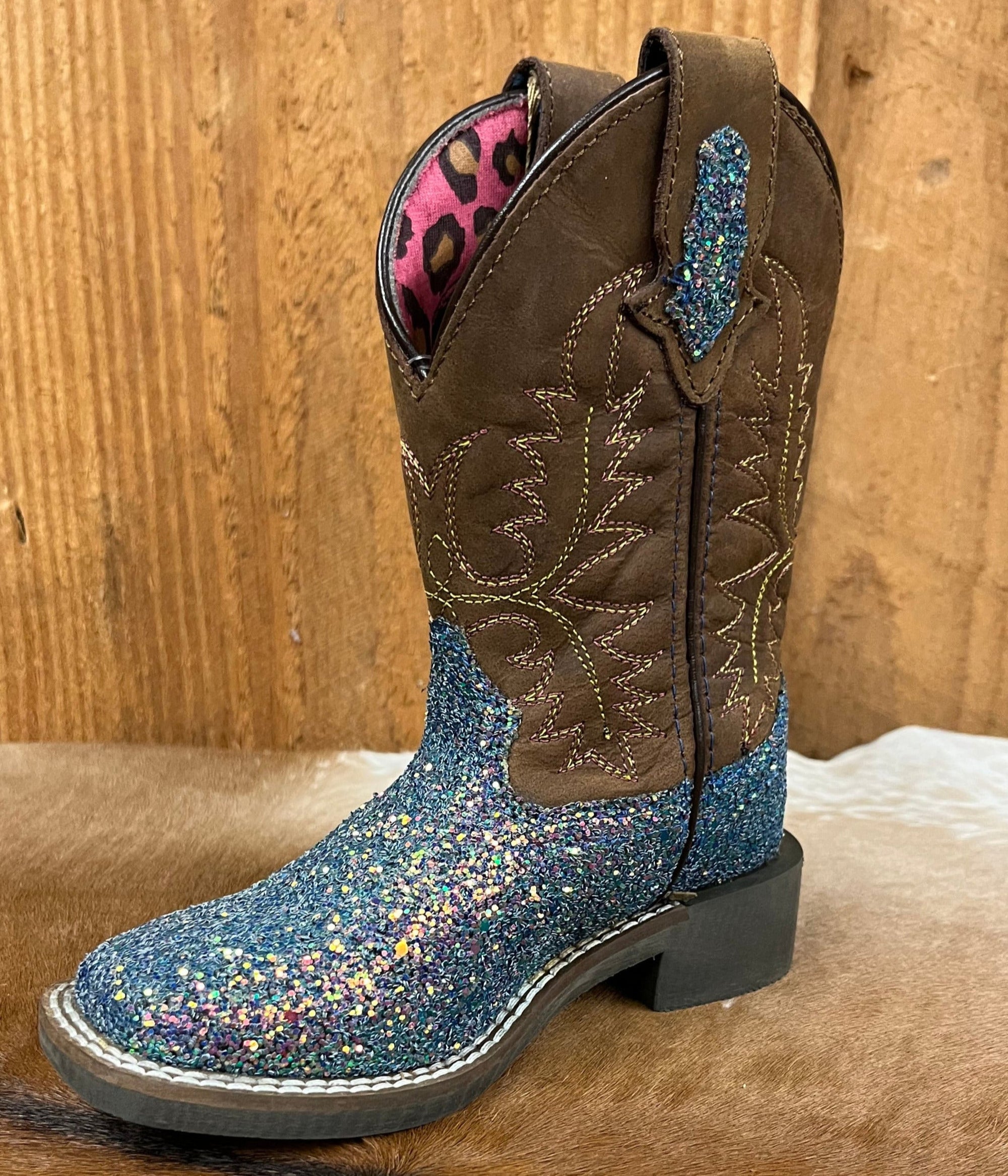 Old West Girl's Youth Glitter Boot STYLE 3077Y