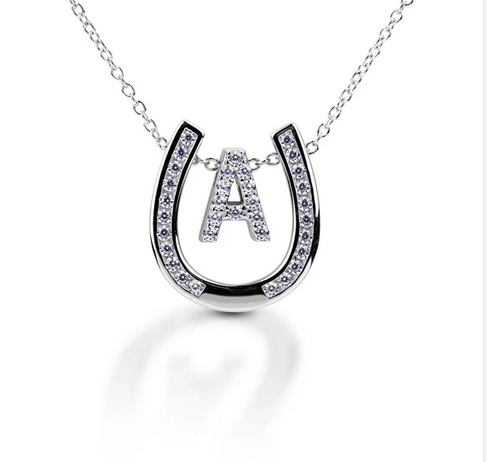 Kelly Herd Horseshoe Initial Necklace STYLE KHIHSN