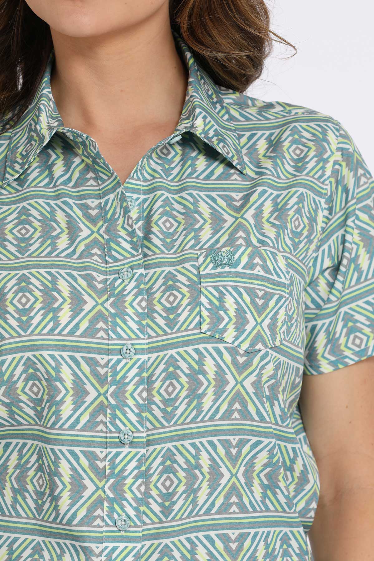 Cinch Women's Short Sleeve Blouse STYLE MSW9162002