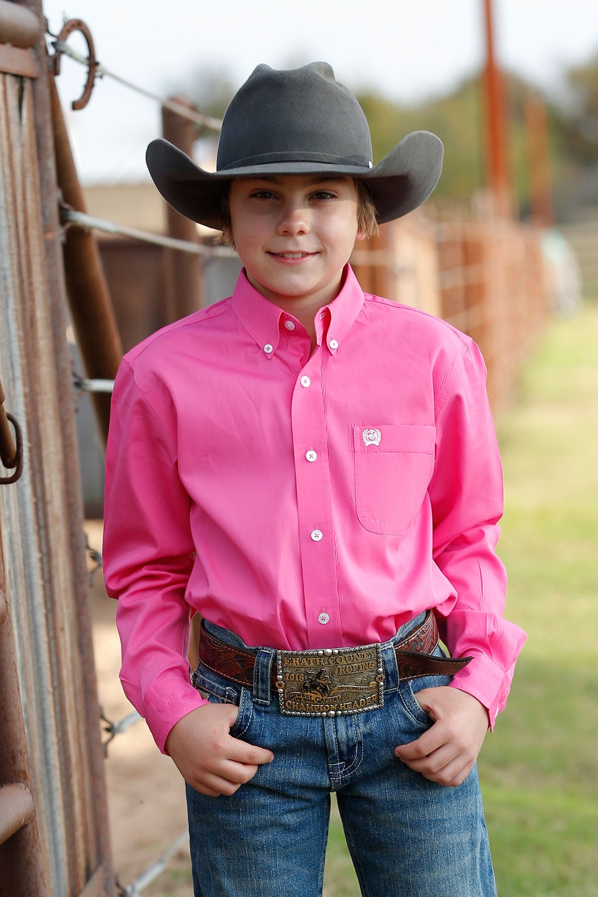 Cinch Boy's Long Sleeve Shirt STYLE MTW7060026