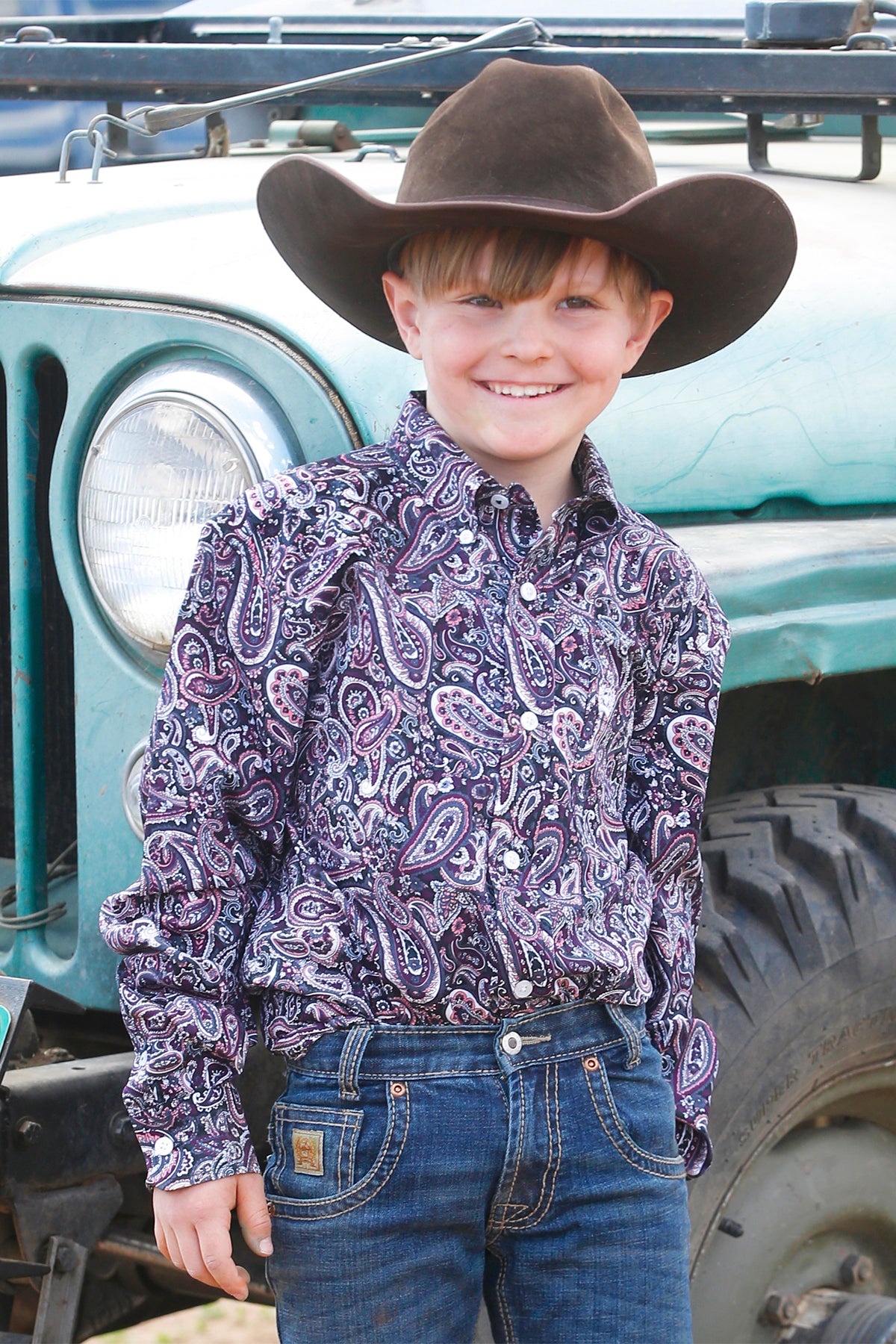 Cinch Boy's Long Sleeve Shirt STYLE MTW7060378