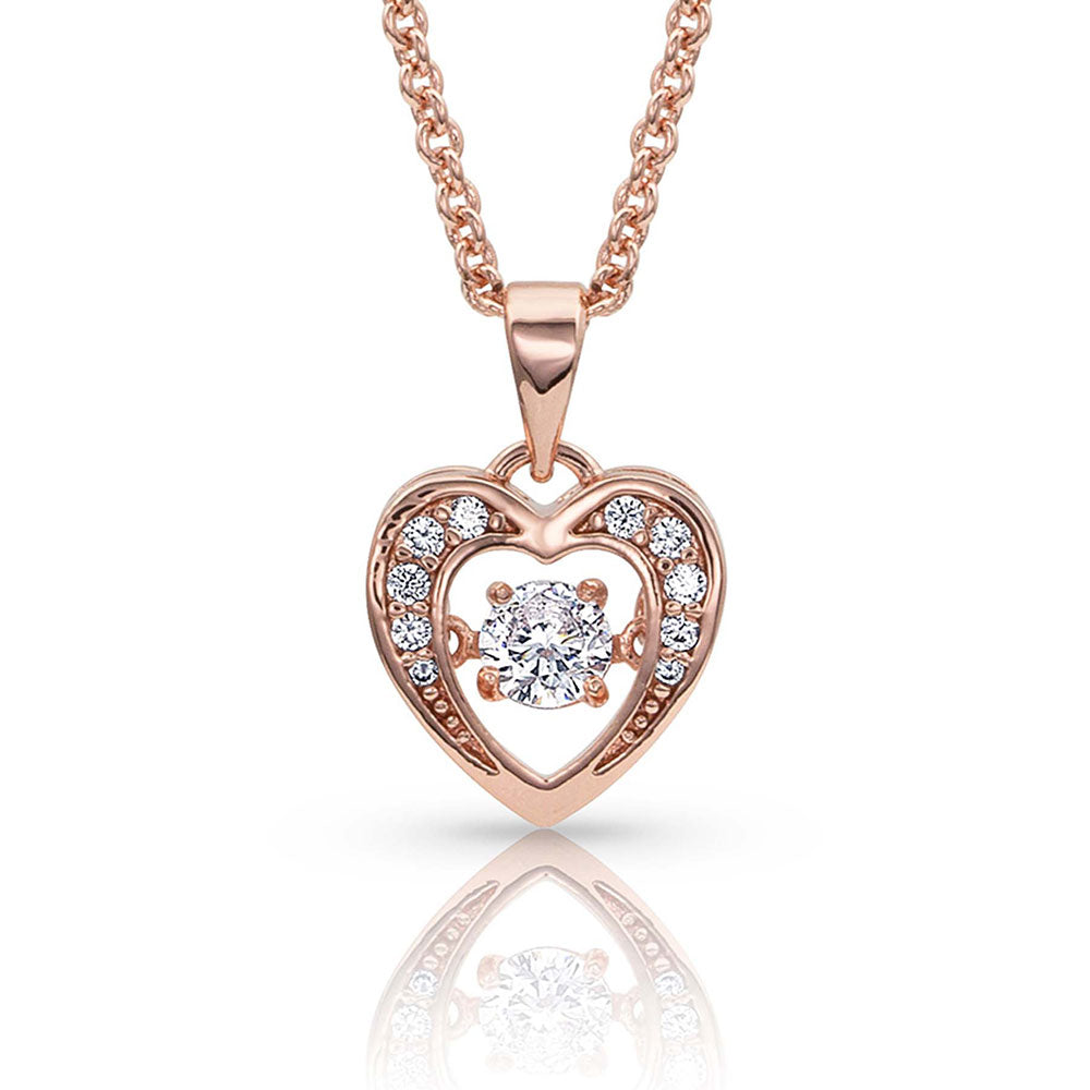 Montana Silversmiths Rose Gold Heart Necklace STYLE NC3868RG