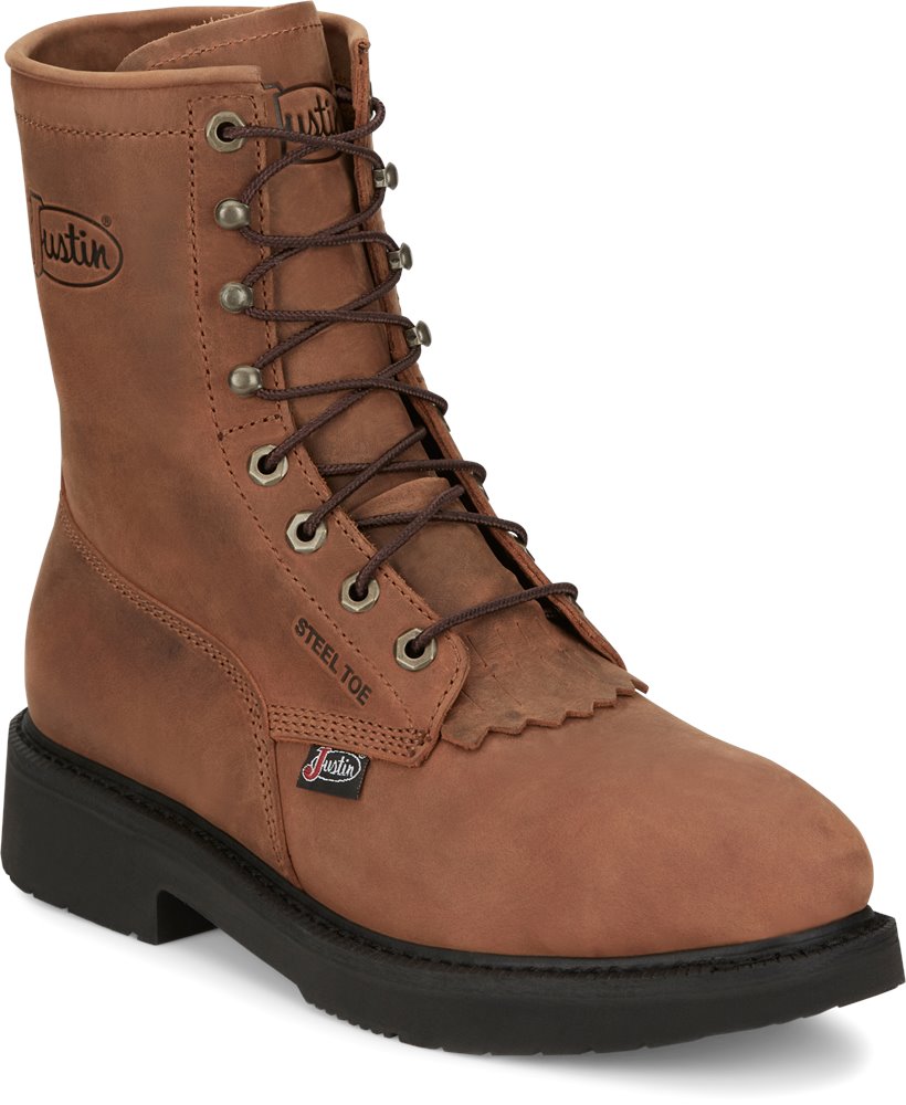 Justin Men's Lace Up Steel Toe Work Boots STYLE OW764