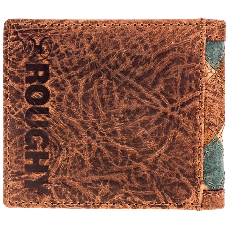 Hooey Ostrich Print Roughy Bifold Wallet STYLE RBF009-BRTQ
