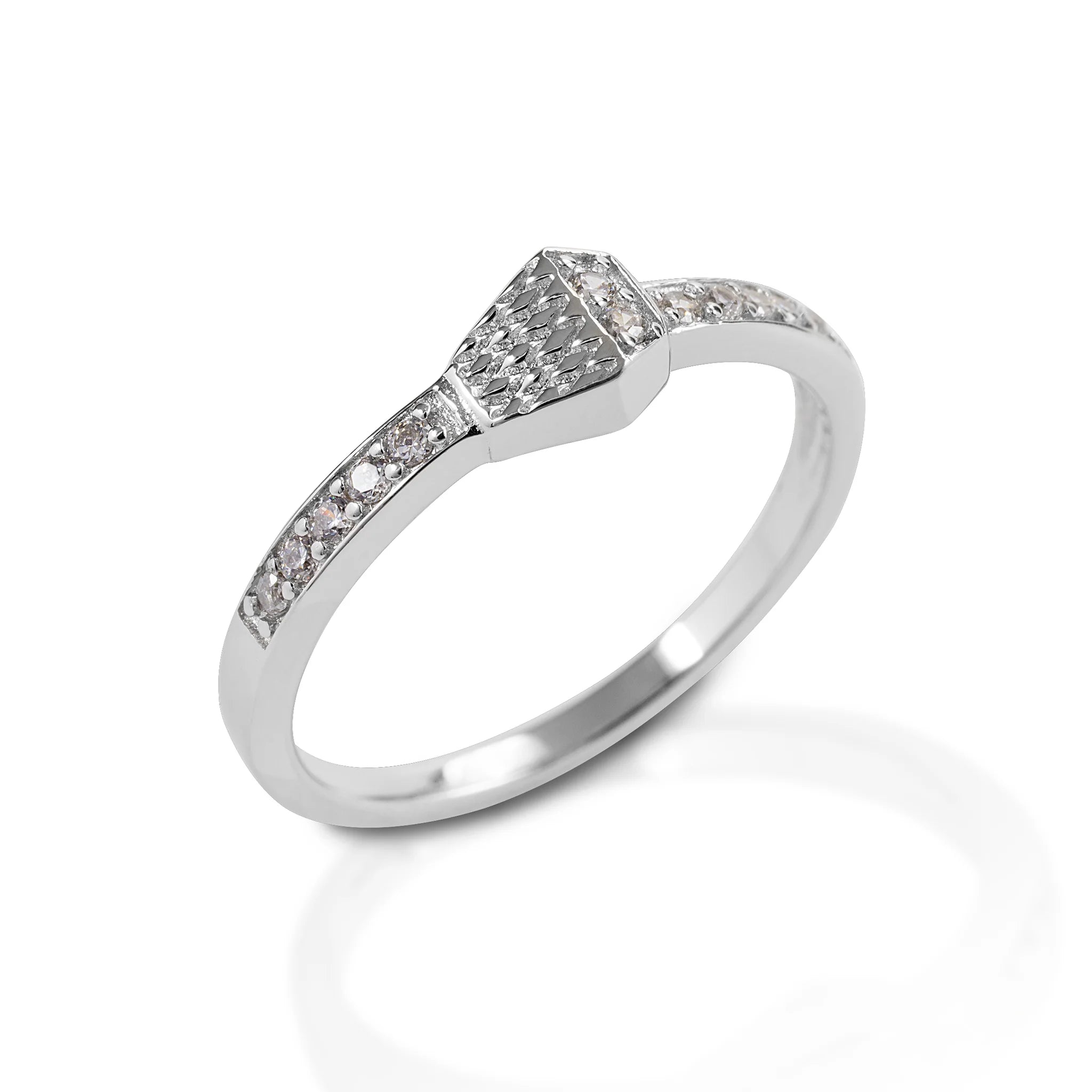 Kelly Herd Pavé Horseshoe Nail Ring STYLE S5R