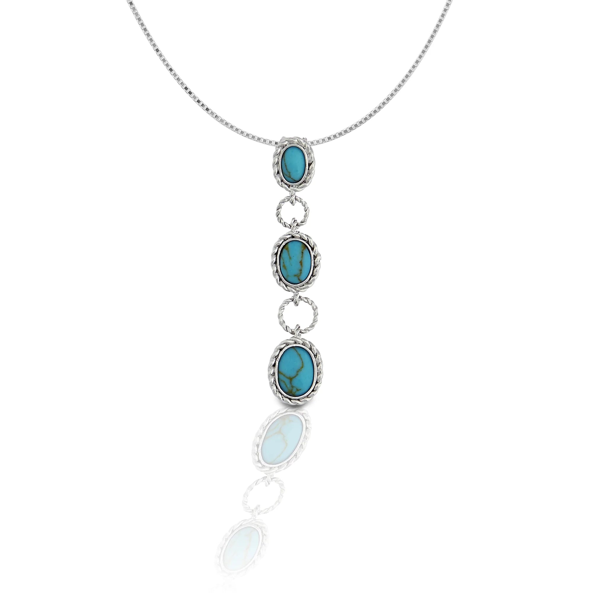 Kelly Herd Turquoise Drop Pendant Necklace STYLE SLE3913
