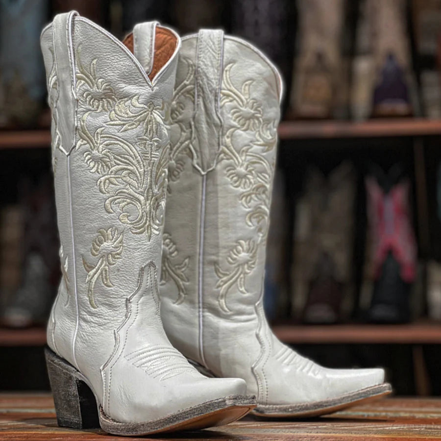 Tanner Mark Women's Ivory Cowboy Boot STYLE TML205134