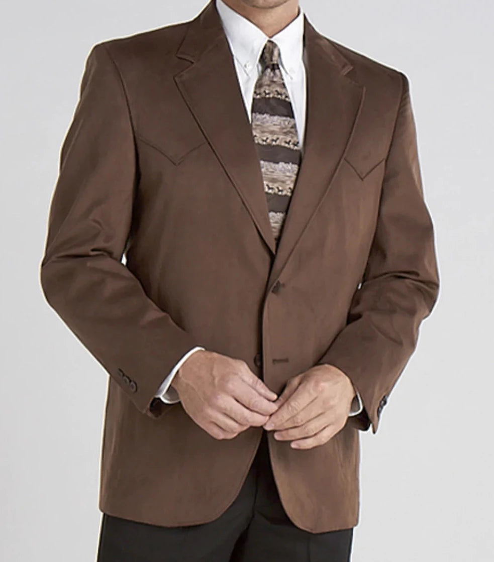 Circle S Men's Chestnut Polyester Microsuede Sport Coat STYLE CC462527