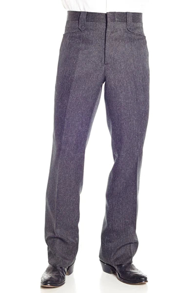Circle S Men's Charcoal Polyester Western Unhemmed Ranch Dress Pant STYLE CP477640
