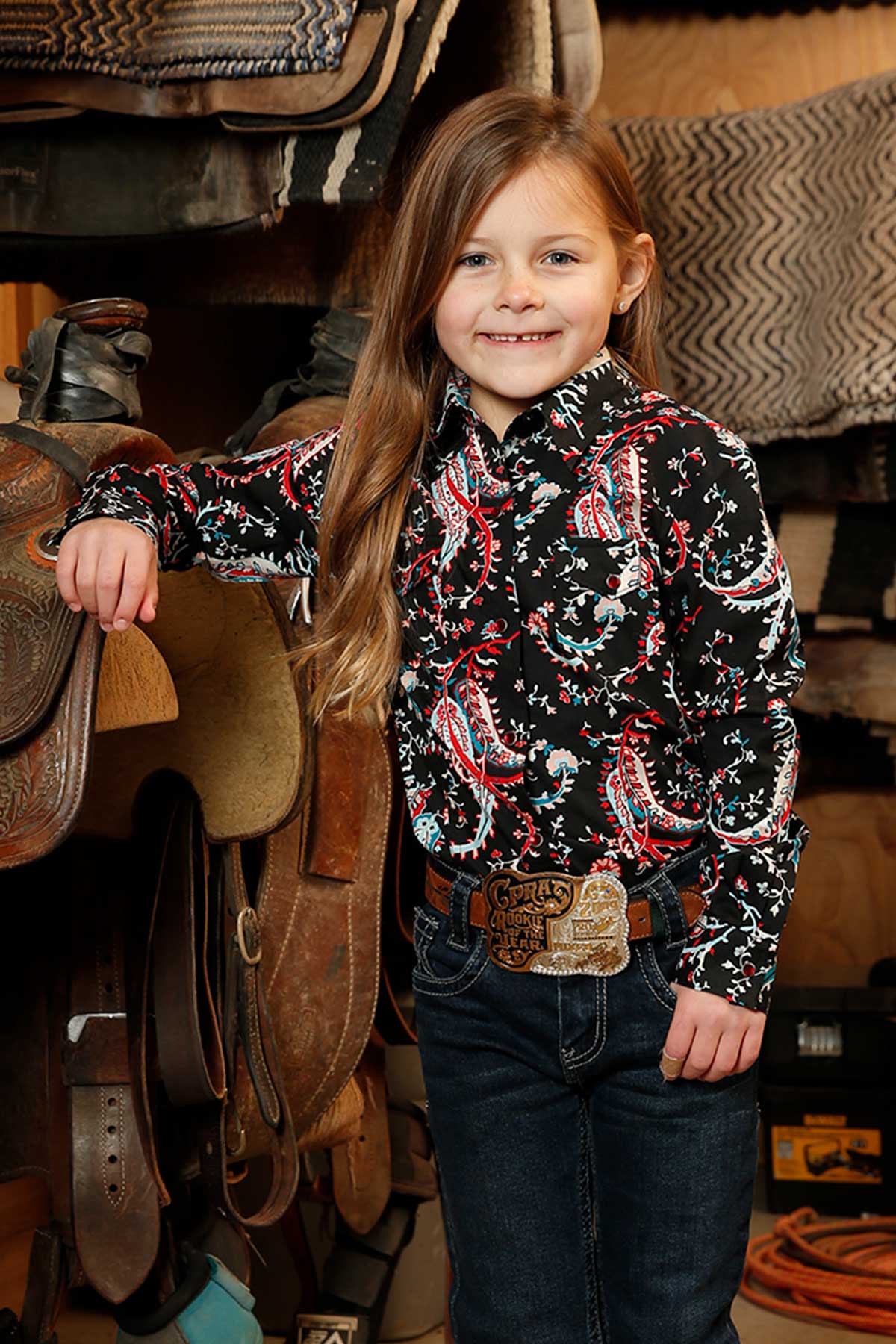 Cruel Denim Girl's Long Sleeve Print Shirt STYLE CTW3230040