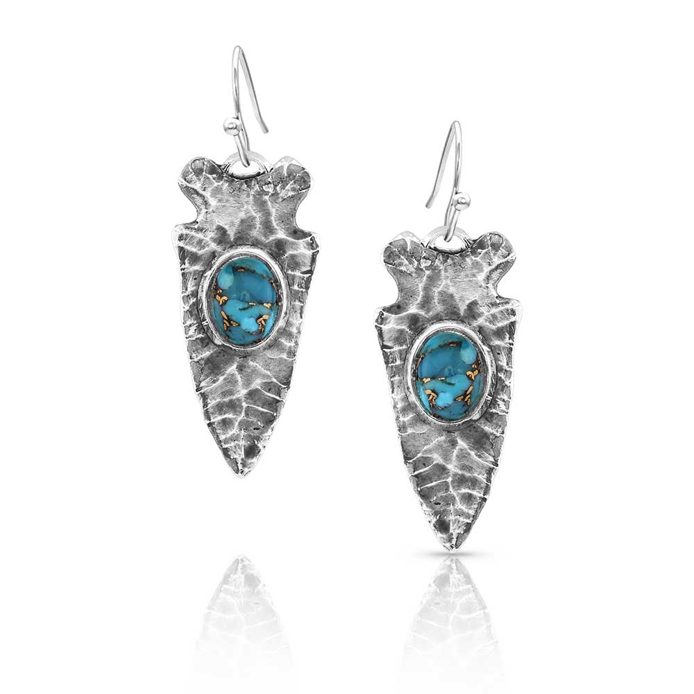 Montana Silversmiths Driving Force Turquoise Arrowhead Earrings STYLE ER5229
