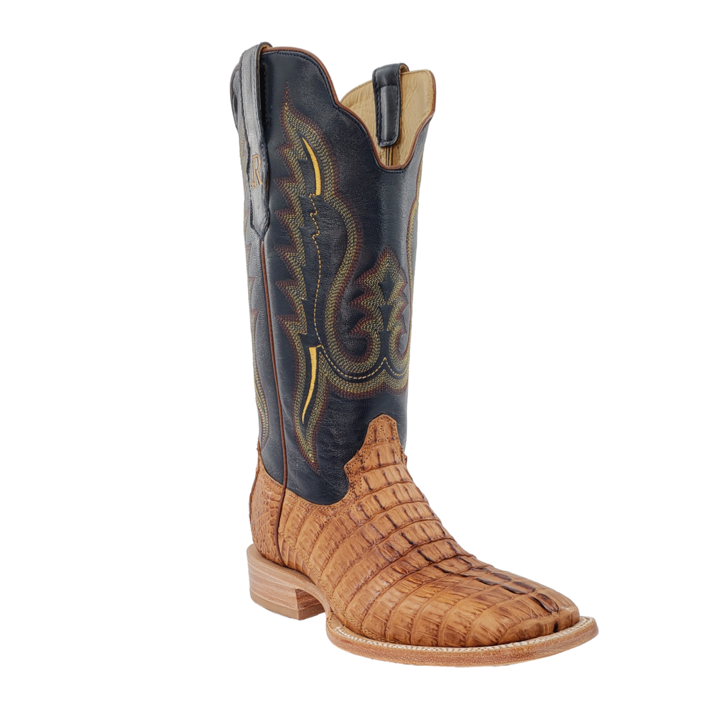 R. Watson Men's Saddle Hornback Caiman Tail Boot STYLE RW3010-2
