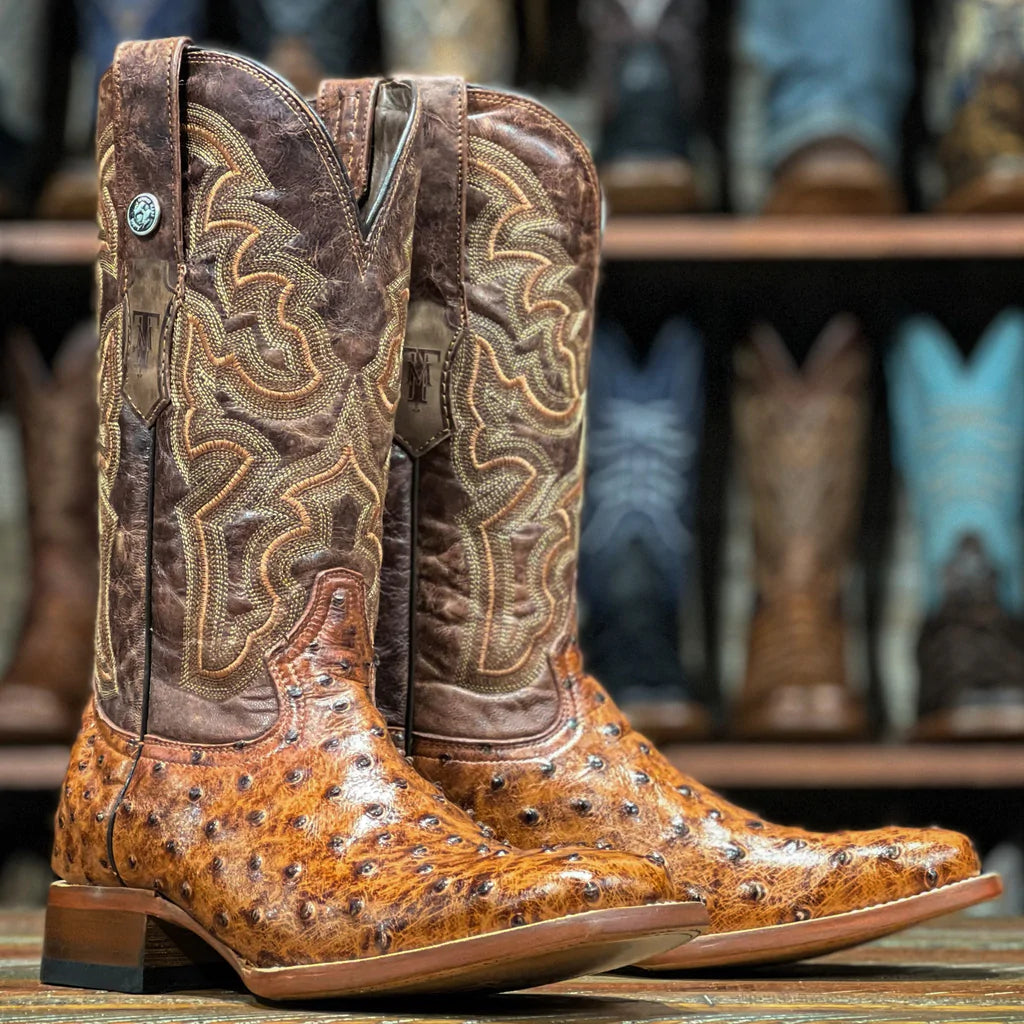 Tanner Mark Men's Ostrich Print Boot STYLE TM200961