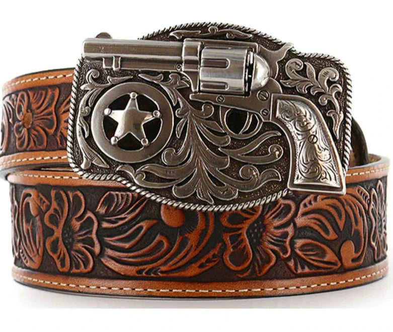 Justin Boy's Tooled Leather Belt STYLE C30124