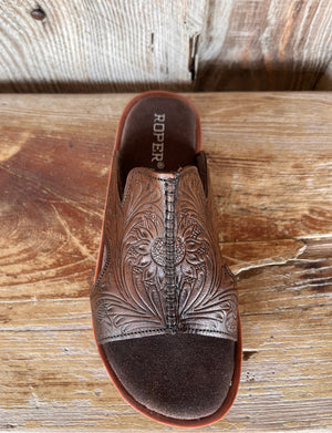 Roper Women's Tooled Leather Sandal STYLE 21-0607-3732