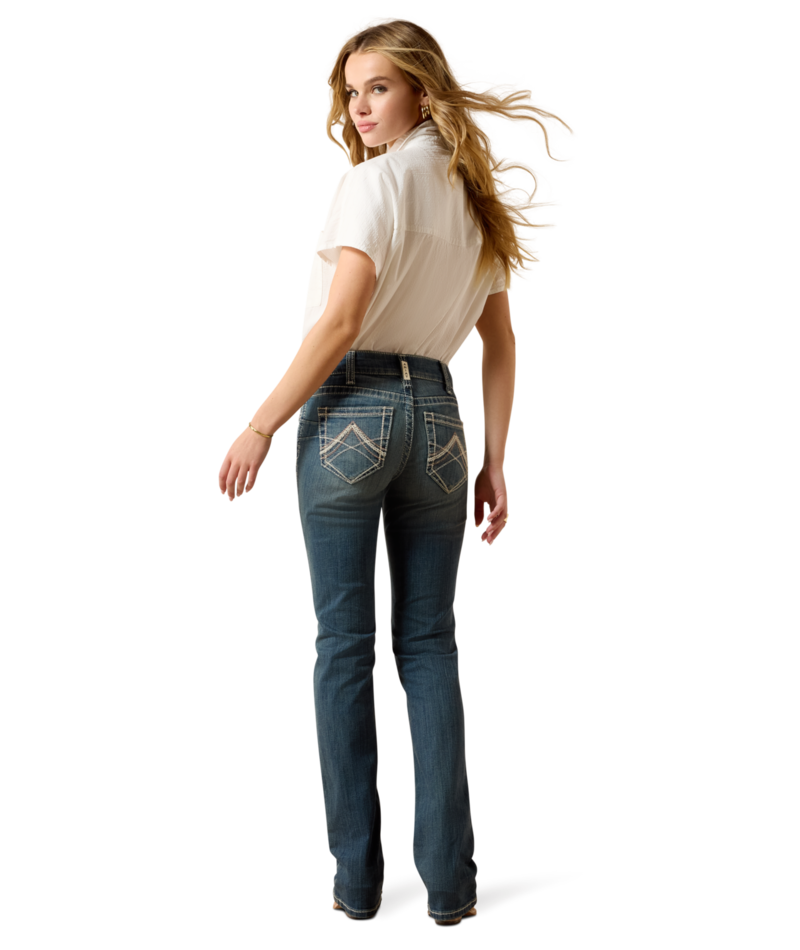 Ariat Women's Mid Rise Straight Leg Jean STYLE 10017217