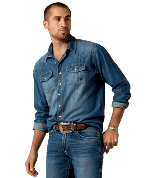 Ariat Retro Men's Long Sleeve Denim Shirt STYLE 10033464