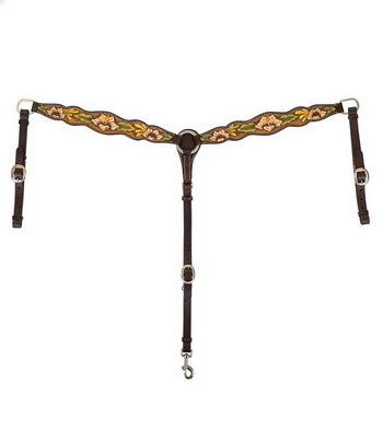 Circle Y Floral Breast Collar STYLE 1014-10-SC