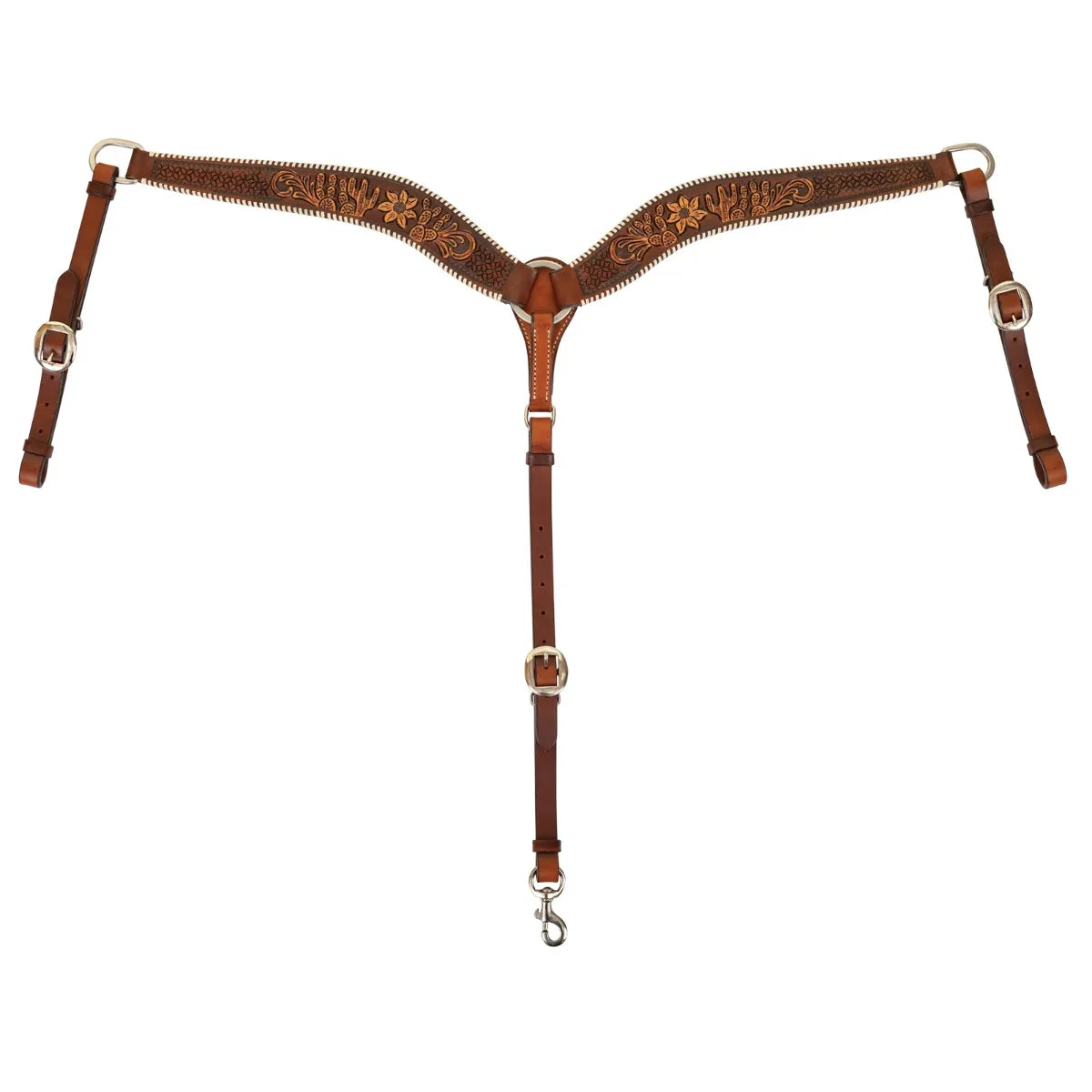 Circle Y Desert Rawhide Edge Breast Collar STYLE 1018-23-SV