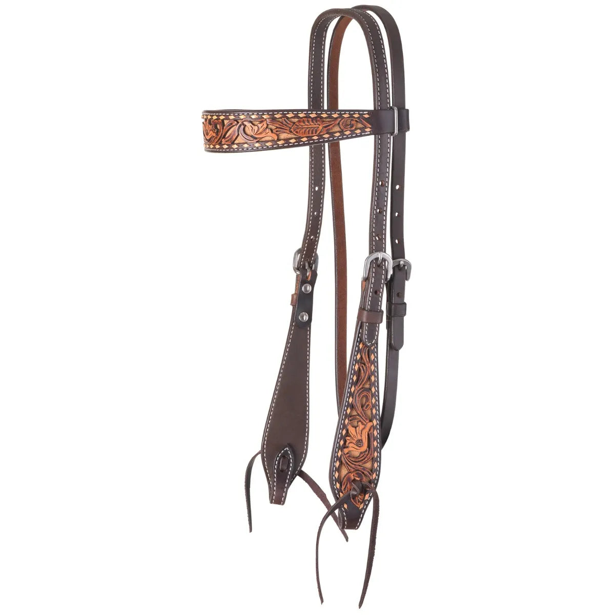 Circle Y Dusty Floral Browband Headstall STYLE 1019-12-SV