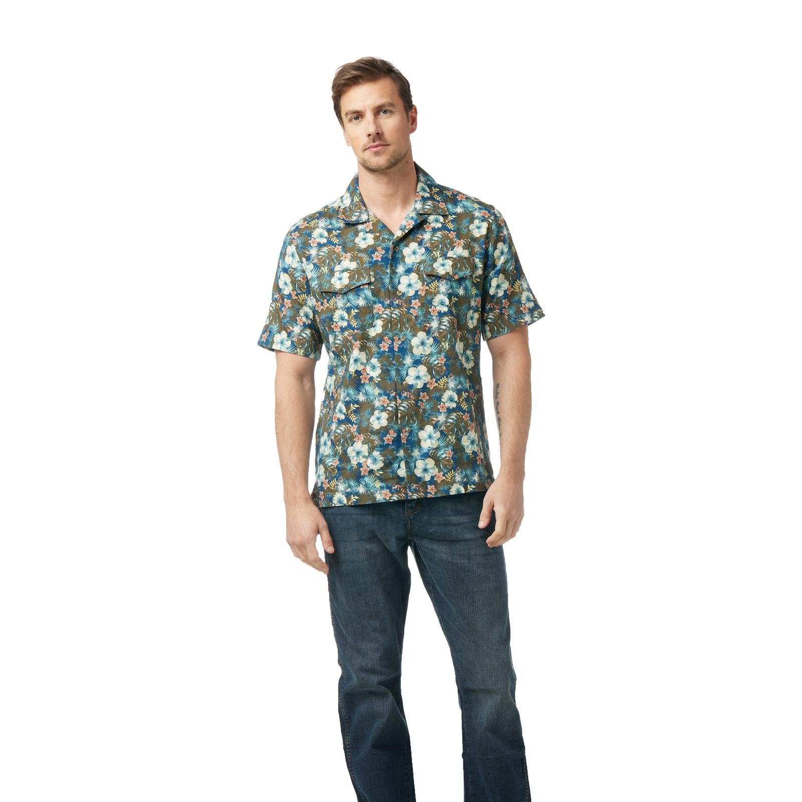Wrangler Men's Coconut Cowboy Short Sleeve Shirt STYLE 112325005