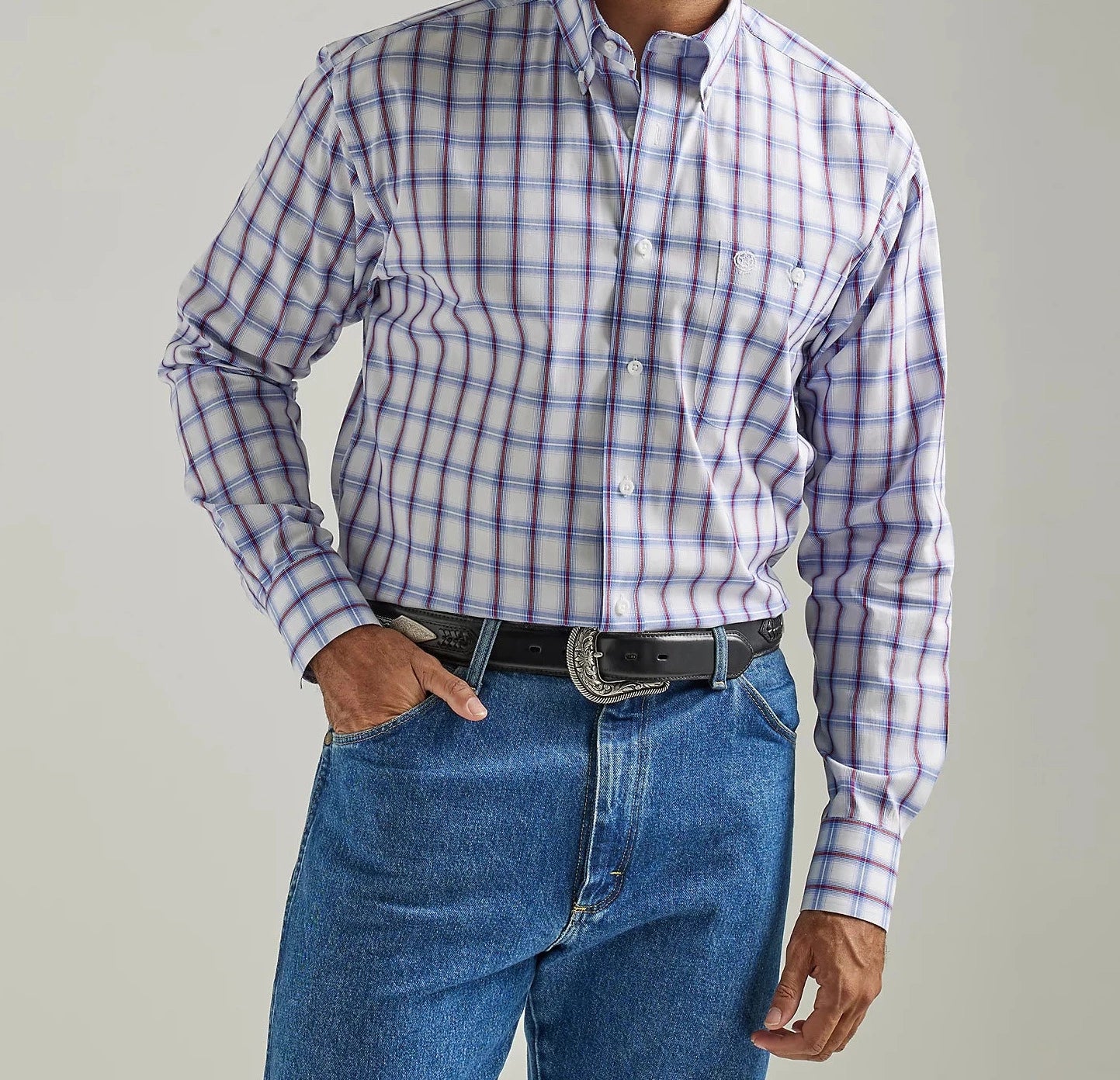 Wrangler Men's George Strait Long Sleeve Shirt STYLE 112327830