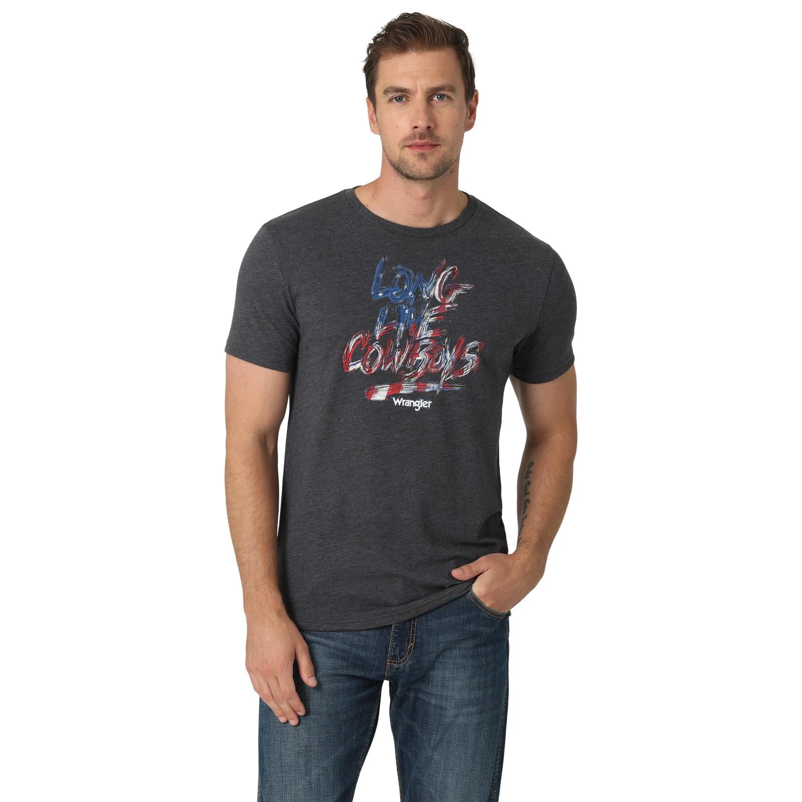 Wrangler Men's Long Live Cowboys USA T-Shirt  STYLE 112328856