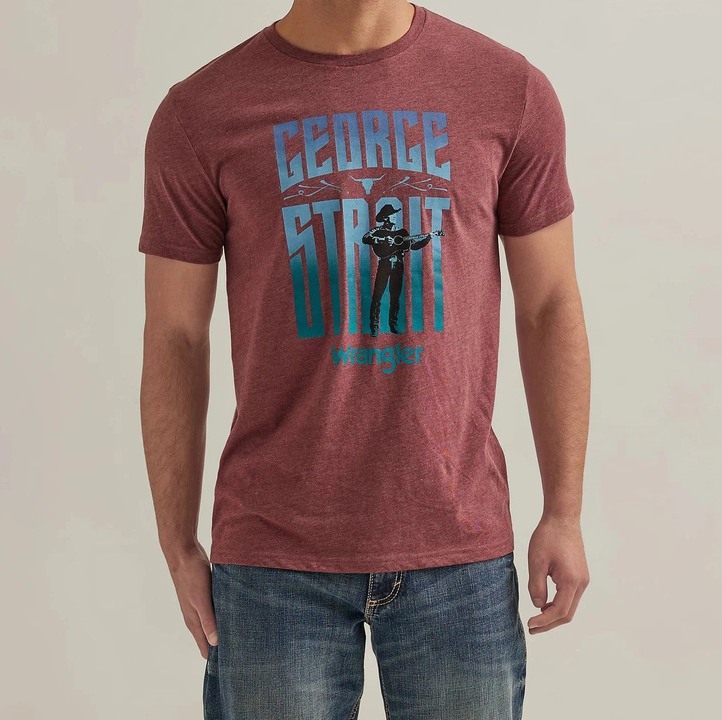 Wrangler George Strait Men's Short Sleeve Graphic T-Shirt STYLE 112344152