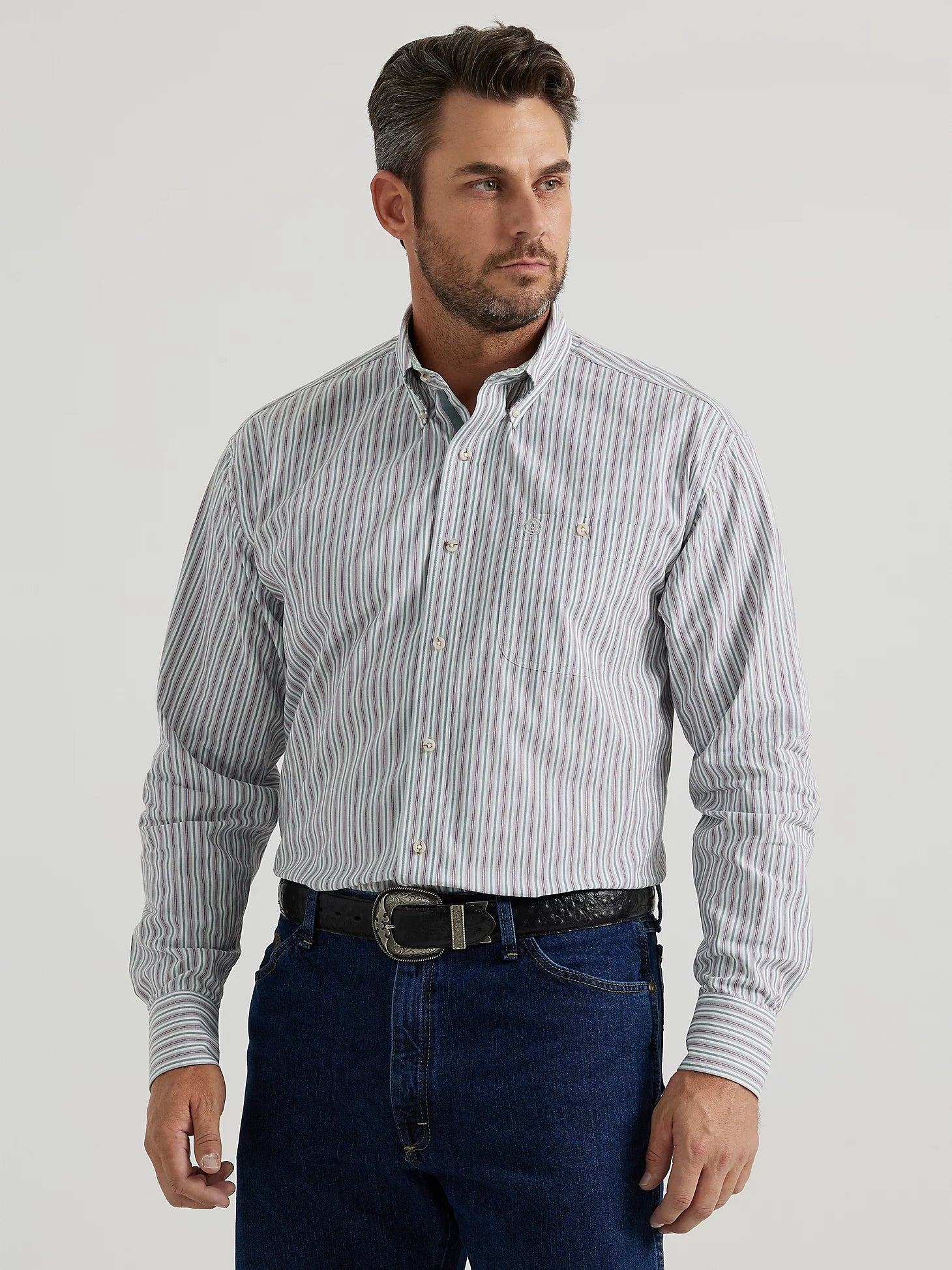 Men's Wrangler George Strait Long Sleeve Shirt STYLE 112346529