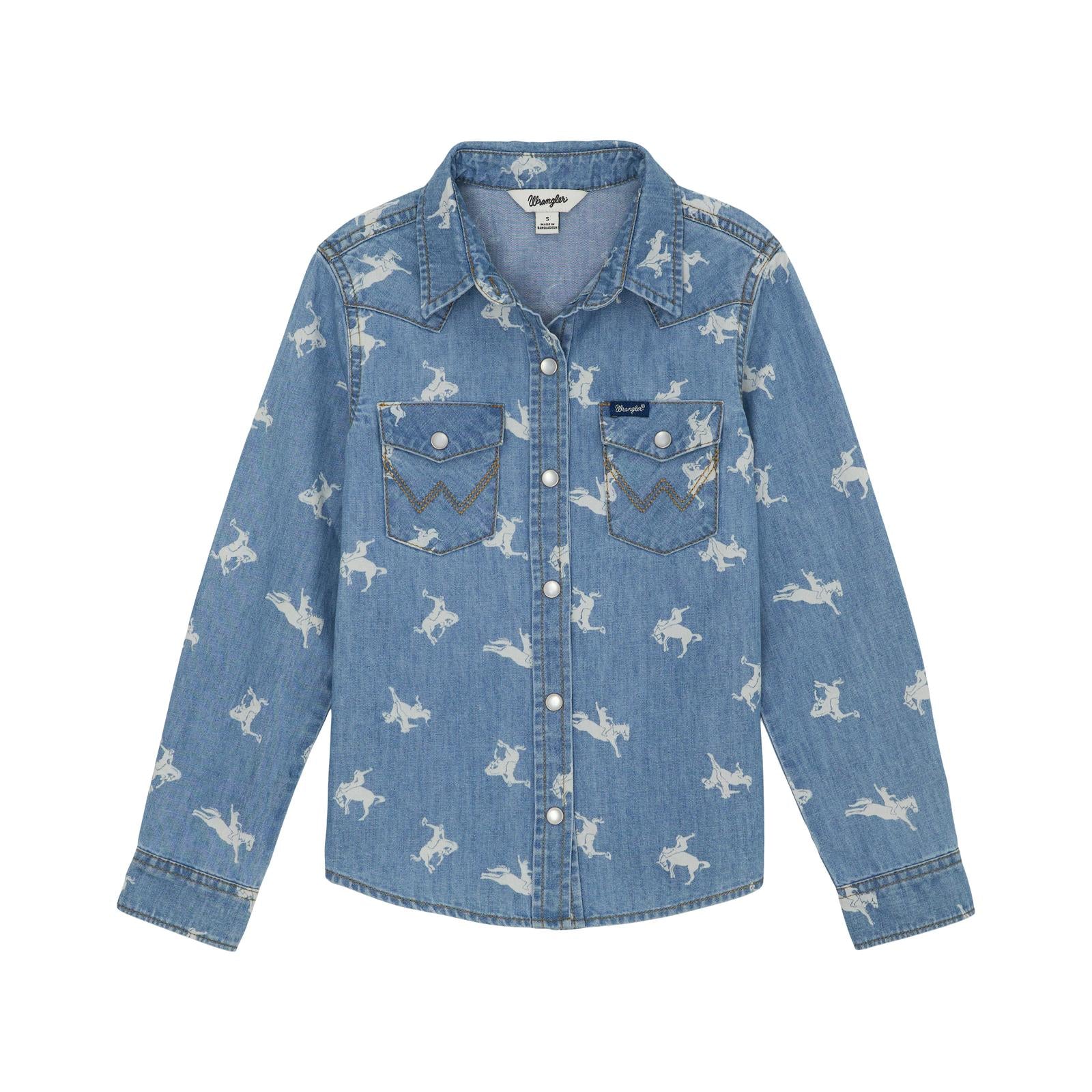 Wrangler Girl's Long Sleeve Blouse STYLE 112359421