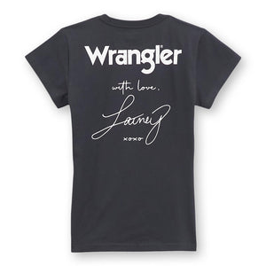 Wrangler X Lainey Wilson Girl's with Love Shrunken Band Short Sleeve T-Shirt STYLE 112361052