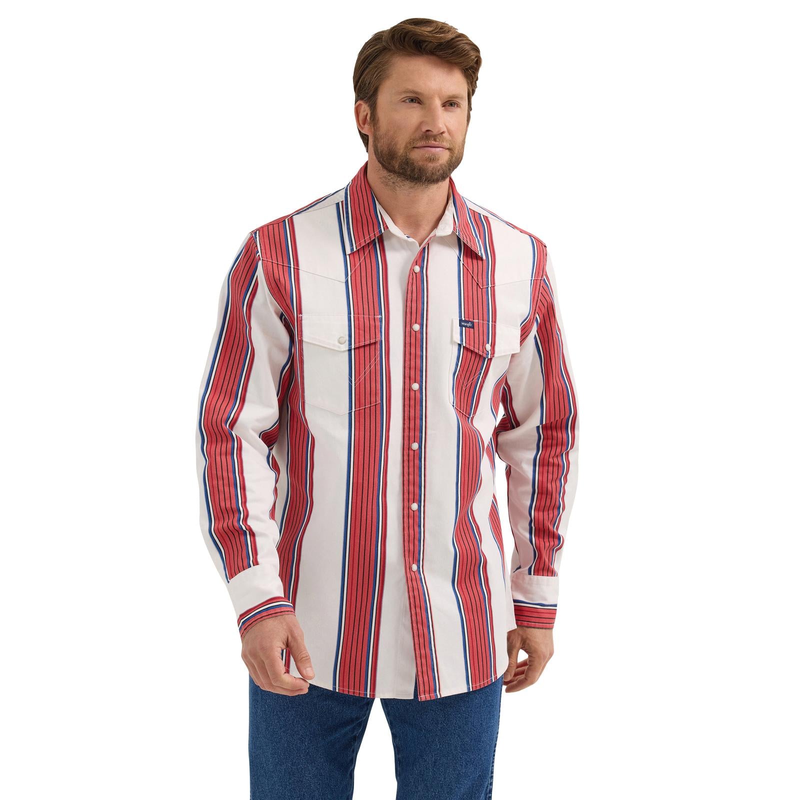 Wrangler Men's Vintage Inspired Long Sleeve Shirt STYLE 112365612