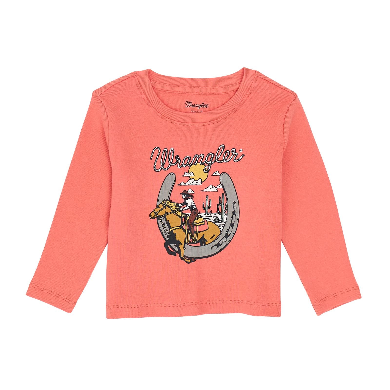 Wrangler Infant/Toddler Girl's Long Sleeve T-Shirt STYLE 112367543