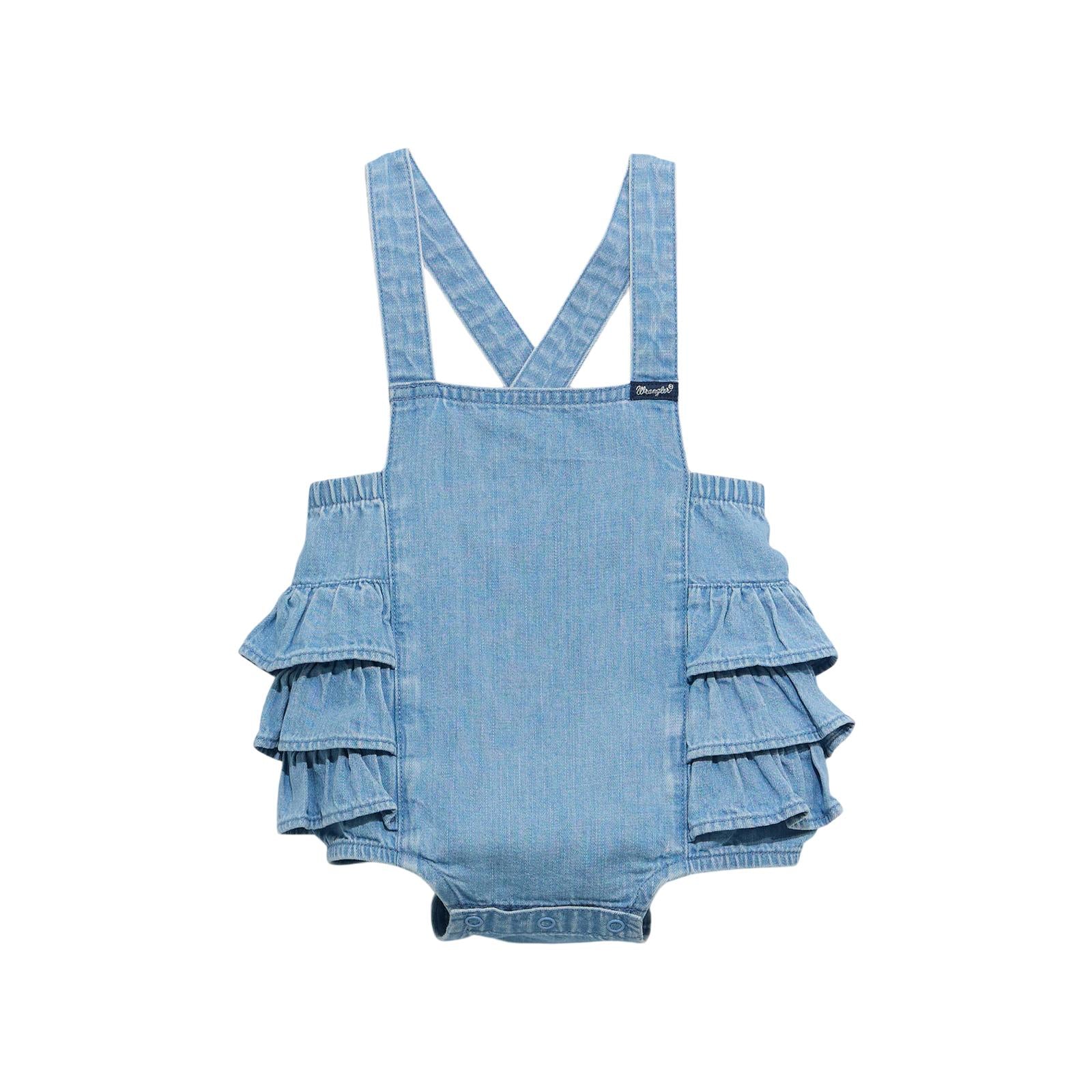 Wrangler Infant/Toddler Girl's Denim Ruffle Bodysuit STYLE 112374986