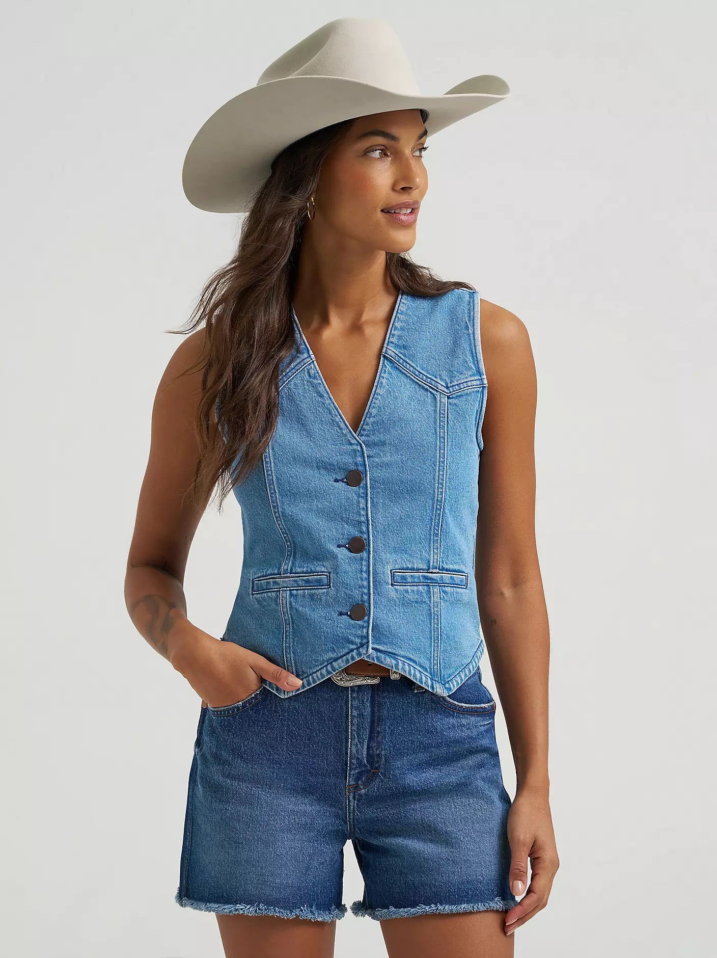 Wrangler Women's Denim Vest STYLE 112375234