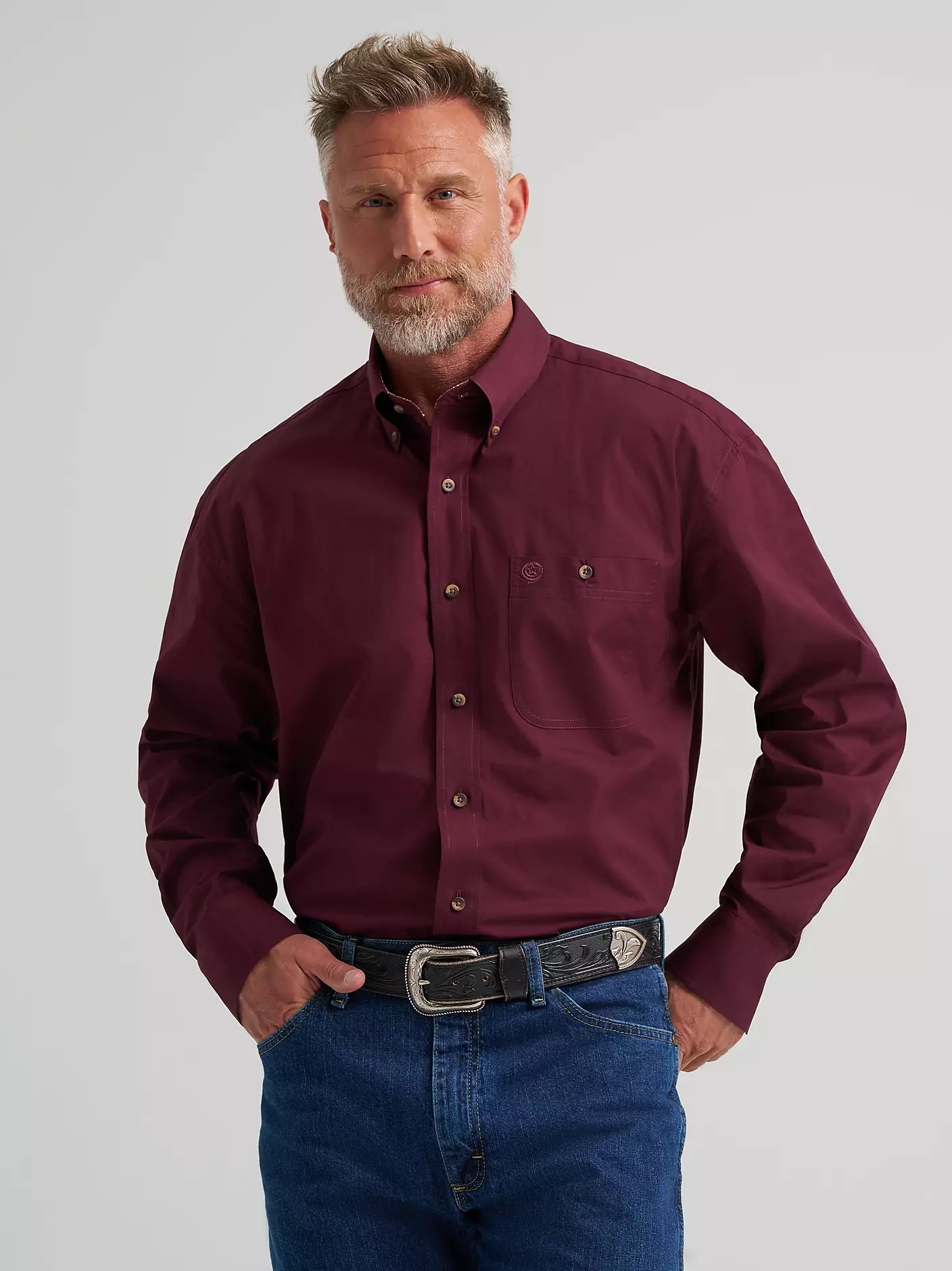 Wrangler George Strait Men's Long Sleeve Shirt STYLE 112385371